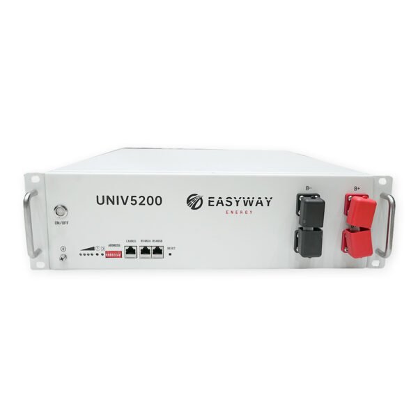EasyWay Energy UNIV5200 | 51.2V 102Ah | LiFePO₄ | 5.22kWh | 100A BMS | Monitoring with Bluetooth