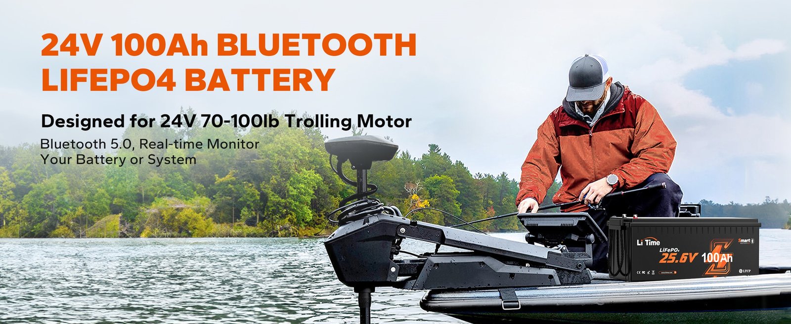 LiTime_Made for trolling motors Σχεδιασμένη για κινητήρες trolling